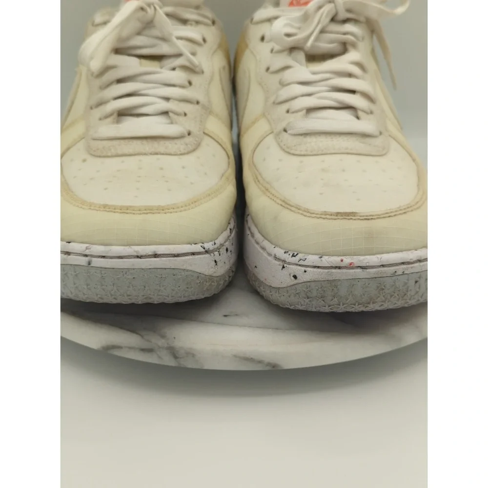 Nike Air Force 1 Shoes Woman's 8.5 White Low Crater Move to Zero White Orange‎